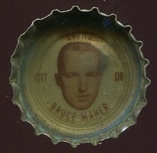 Bruce Maher 1965 Coke Caps Lions football card