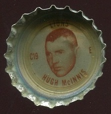 Hugh McInnis 1965 Coke Caps Lions football card