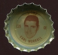 Earl Morrall 1965 Coke Caps Lions football card