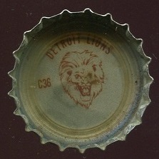 Lions Logo 1965 Coke Caps Lions football card