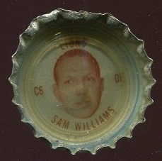 Sam Williams 1965 Coke Caps Lions football card