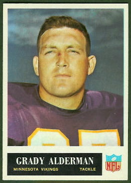 Grady Alderman 1965 Philadelphia football card