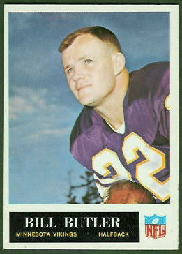 Bill Butler 1965 Philadelphia football card