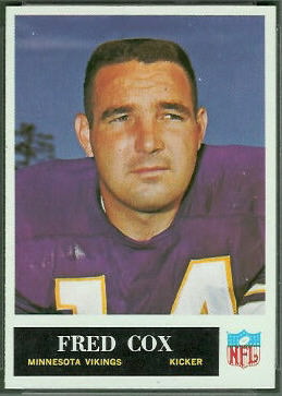 Fred Cox 1965 Philadelphia football card Fred Cox 1965 Philadelphia football card