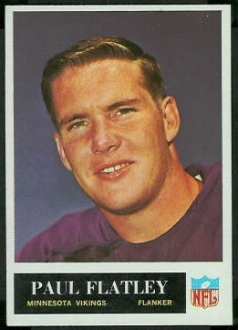 Paul Flatley 1965 Philadelphia football card