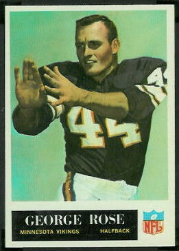 George Rose 1965 Philadelphia football card