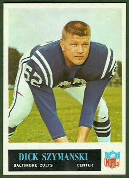 Dick Szymanski 1965 Philadelphia football card