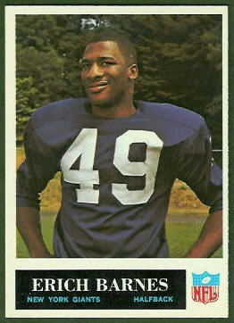 Erich Barnes 1965 Philadelphia football card Erich Barnes 1965 Philadelphia football card