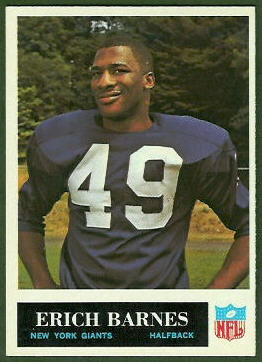 Erich Barnes 1965 Philadelphia football card