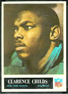 Clarence Childs 1965 Philadelphia football card