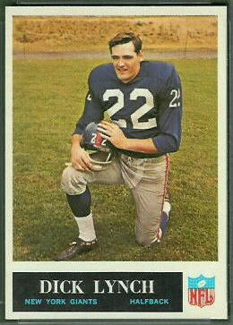 Dick Lynch 1965 Philadelphia football card Dick Lynch 1965 Philadelphia football card