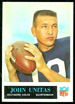 John Unitas 1965 Philadelphia football card