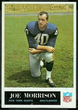 Joe Morrison 1965 Philadelphia football card