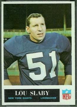 Lou Slaby 1965 Philadelphia football card Lou Slaby 1965 Philadelphia football card