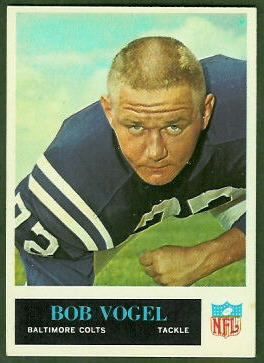 Bob Vogel 1965 Philadelphia football card Bob Vogel 1965 Philadelphia football card