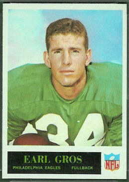 Earl Gros 1965 Philadelphia football card