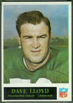 Dave Lloyd 1965 Philadelphia football card