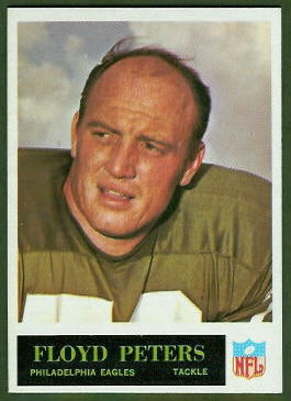 Floyd Peters 1965 Philadelphia football card Floyd Peters 1965 Philadelphia football card