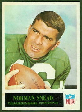 Norm Snead 1965 Philadelphia football card