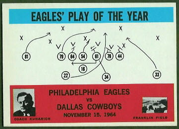 Eagles Play of the Year 1965 Philadelphia football card