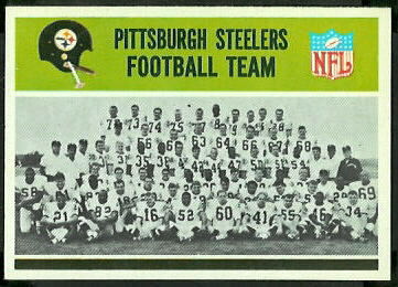 Pittsburgh Steelers Team 1965 Philadelphia football card