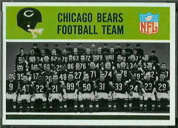 Chicago Bears Team 1965 Philadelphia football card