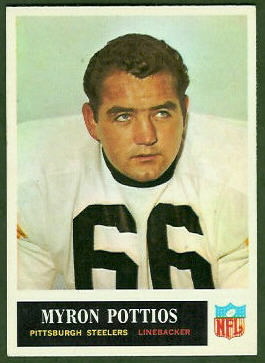 Myron Pottios 1965 Philadelphia football card