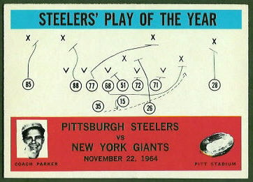 Steelers Play of the Year 1965 Philadelphia football card