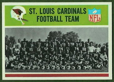 St. Louis Cardinals Team 1965 Philadelphia football card