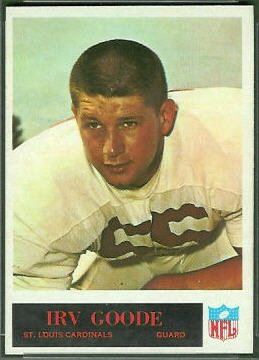 Irv Goode 1965 Philadelphia football card