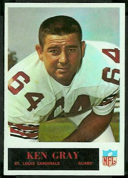 Ken Gray 1965 Philadelphia football card