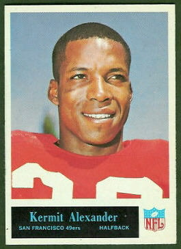 Kermit Alexander 1965 Philadelphia football card Kermit Alexander 1965 Philadelphia football card