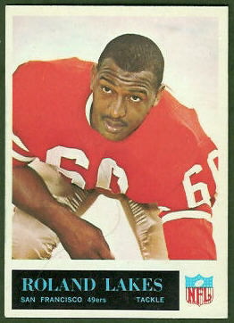 Roland Lakes 1965 Philadelphia football card