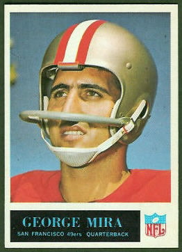 George Mira 1965 Philadelphia football card