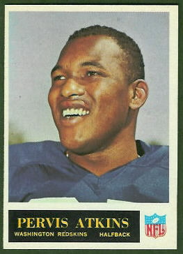 Pervis Atkins 1965 Philadelphia football card Pervis Atkins 1965 Philadelphia football card