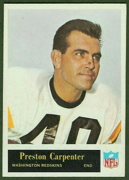 Preston Carpenter 1965 Philadelphia football card