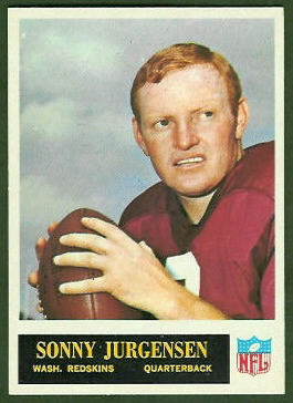 Sonny Jurgensen 1965 Philadelphia football card Sonny Jurgensen 1965 Philadelphia football card