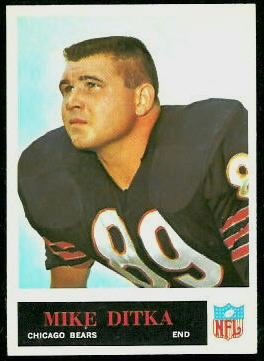 Mike Ditka 1965 Philadelphia football card Mike Ditka 1965 Philadelphia football card