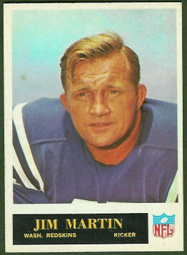 Jim Martin 1965 Philadelphia football card