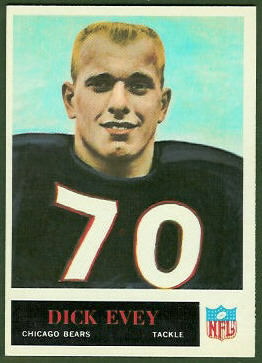 Dick Evey 1965 Philadelphia football card