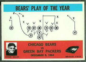 Bears Play of the Year 1965 Philadelphia football card