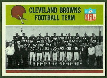 Cleveland Browns Team 1965 Philadelphia football card