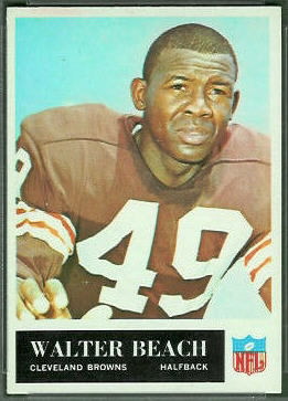 Walter Beach 1965 Philadelphia football card