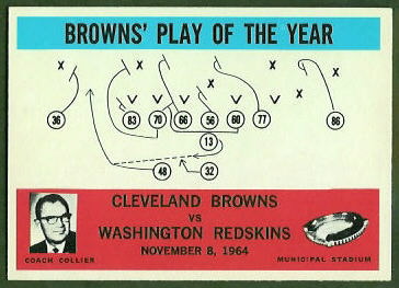 Browns Play of the Year 1965 Philadelphia football card