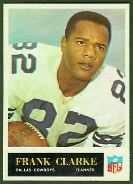 Frank Clarke 1965 Philadelphia football card Frank Clarke 1965 Philadelphia football card