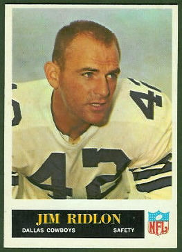 Jim Ridlon 1965 Philadelphia football card