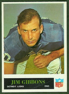 Jim Gibbons 1965 Philadelphia football card