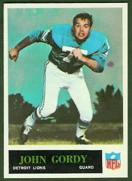 John Gordy 1965 Philadelphia football card