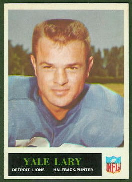 Yale Lary 1965 Philadelphia football card