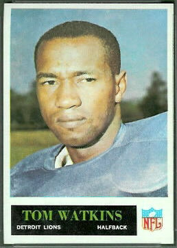 Tom Watkins 1965 Philadelphia football card